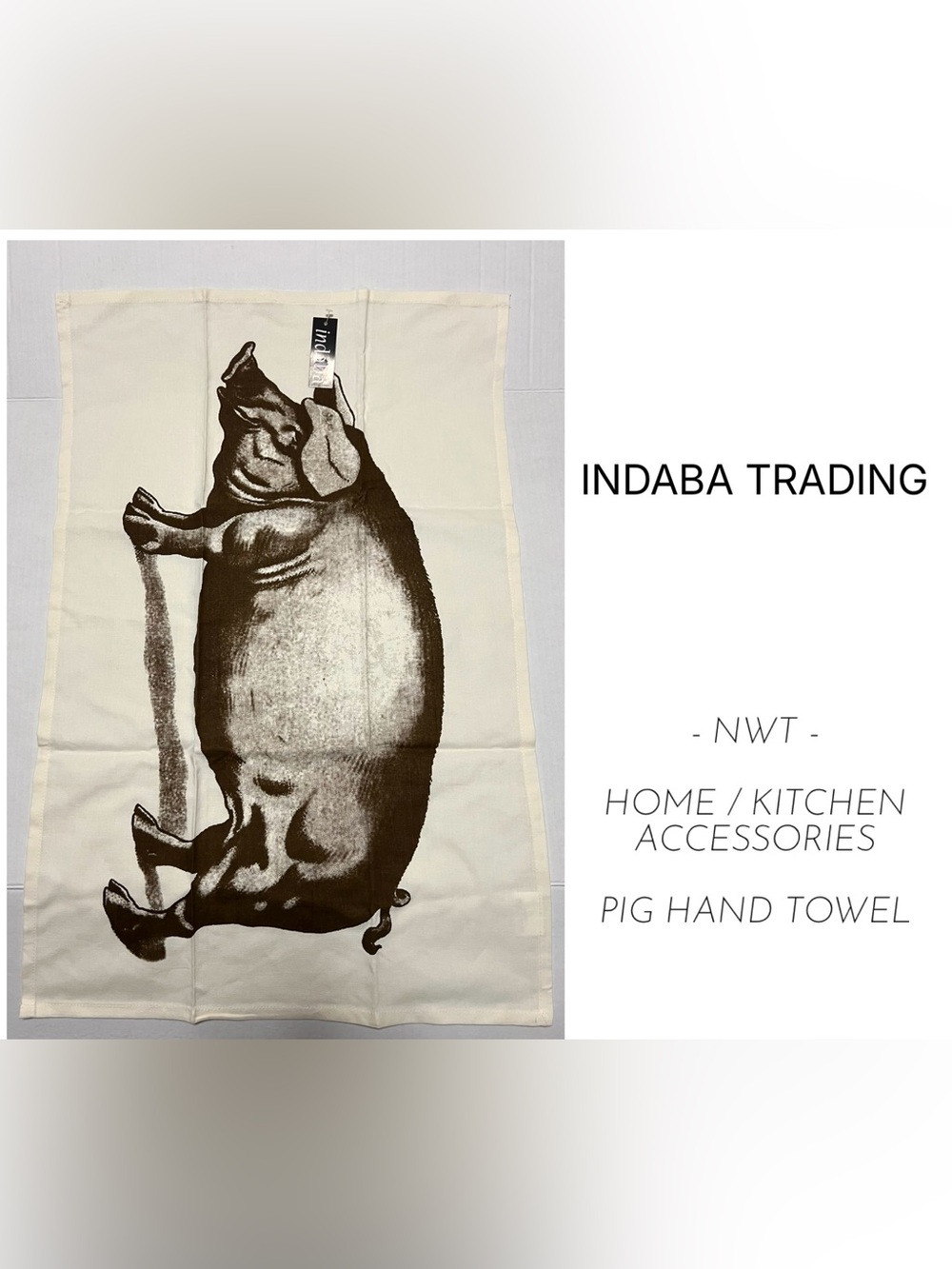 INDABA TRADING - NWT - PIG HAND / TEA TOWEL